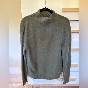 J. Crew Point Sur Mockneck Sweater in Supersoft Yarn | Moss Green | Size L